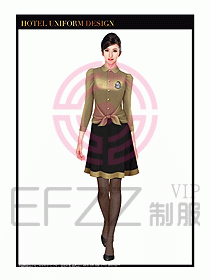 酒店西餐廳咨客制服設計圖377