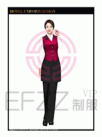 餐飲西餐廳服務(wù)員制服設(shè)計(jì)圖866