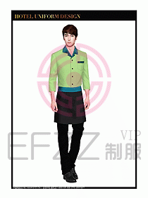 餐飲西餐廳服務員制服設計圖868