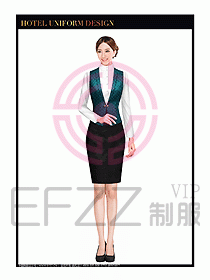 餐飲西餐廳服務(wù)員制服設(shè)計圖874