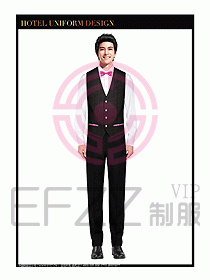 餐飲西餐廳服務(wù)員制服設(shè)計(jì)圖879