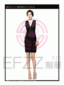 餐飲西餐廳服務(wù)員制服設(shè)計圖878