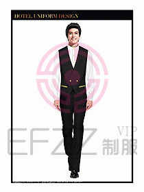 餐飲西餐廳服務(wù)員制服設(shè)計圖893