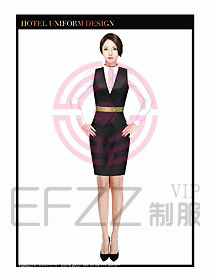餐飲西餐廳服務(wù)員制服設(shè)計(jì)圖892