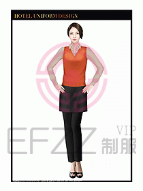 餐飲西餐廳服務(wù)員制服設(shè)計(jì)圖906