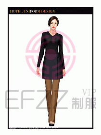 餐飲西餐廳服務(wù)員制服設(shè)計(jì)圖904