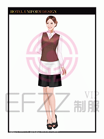 餐飲西餐廳服務(wù)員制服設(shè)計(jì)圖910