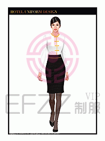 餐飲西餐廳服務(wù)員制服設(shè)計圖914