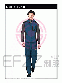 工程服馬夾服裝效果圖017