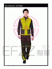 工程服馬夾服裝效果圖046