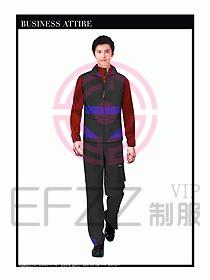 工程服馬夾服裝效果圖047