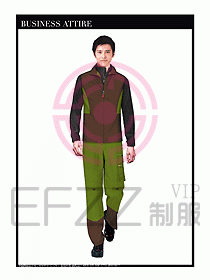 工程服馬夾服裝效果圖058