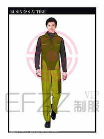 工程服馬夾服裝效果圖056