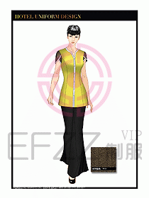 酒店服裝中餐服務員制服1367