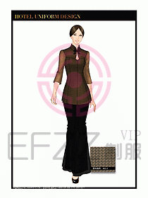 酒店服裝中餐服務(wù)員制服1392
