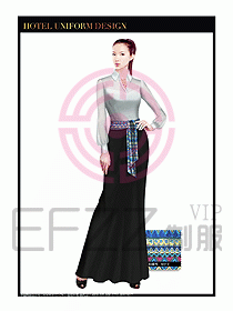 桑拿SPA咨客迎賓制服317