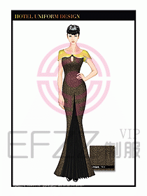 酒店餐廳咨客制服設(shè)計圖664