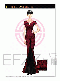 酒店餐廳咨客制服設(shè)計(jì)圖663