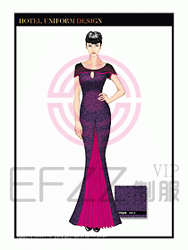 酒店餐廳咨客制服設(shè)計(jì)圖665