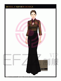 酒店餐廳咨客制服設(shè)計(jì)圖675
