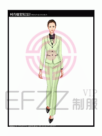 專賣店營業(yè)員服裝設(shè)計圖1109