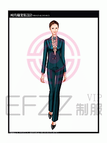 專賣店營業(yè)員服裝設(shè)計圖1126