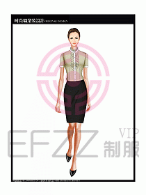 女職業(yè)裝短袖襯衫設(shè)計(jì)圖188