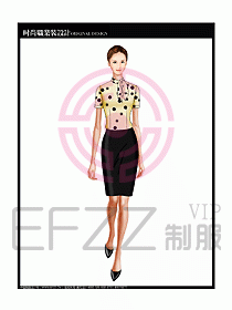 女職業(yè)裝短袖襯衫設(shè)計(jì)圖190