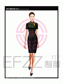 女職業(yè)裝短袖襯衫設(shè)計圖208