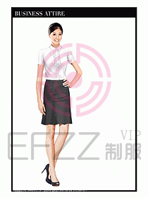 女職業(yè)裝短袖襯衫設計圖268