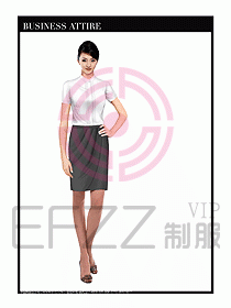 女職業(yè)裝短袖襯衫設(shè)計(jì)圖302