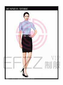 女職業(yè)裝短袖襯衫設計圖307