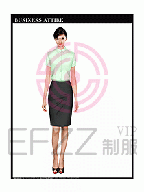 女職業(yè)裝短袖襯衫設(shè)計圖309