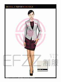 酒店大堂服務員制服設計圖682
