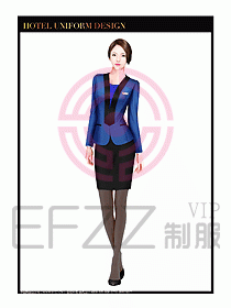 酒店大堂服務(wù)員制服設(shè)計(jì)圖722