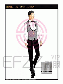 酒店西餐服務(wù)員制服設(shè)計(jì)1014