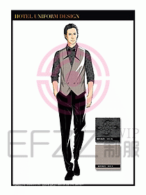 酒店西餐服務員制服設計1024