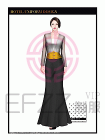 酒店制服西餐咨客服裝設(shè)計395