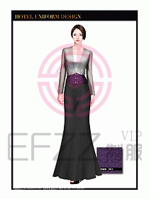 酒店制服西餐咨客服裝設(shè)計396