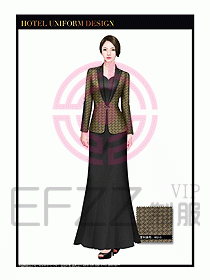 酒店制服西餐咨客服裝設(shè)計405