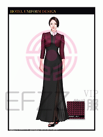 酒店制服西餐咨客服裝設計415