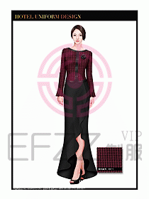 酒店制服西餐咨客服裝設(shè)計(jì)421