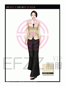 酒店制服西餐咨客服裝設計419