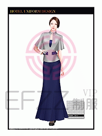 酒店制服西餐咨客服裝設(shè)計(jì)428