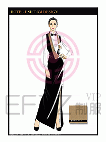 酒店制服西餐咨客服裝設(shè)計(jì)436