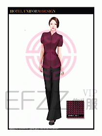 酒店服裝中餐服務(wù)員制服設(shè)計1396