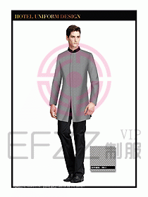 酒店服裝中餐服務(wù)員制服設(shè)計1404