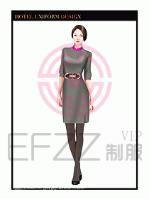酒店服裝中餐服務(wù)員制服設(shè)計1406