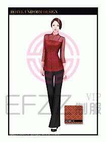 酒店服裝中餐服務(wù)員制服設(shè)計(jì)1409