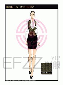 酒店服裝中餐服務(wù)員制服設(shè)計1423